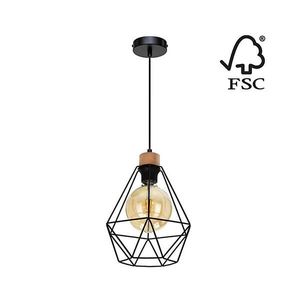 21822104-Luster na lanku DIAMENT 1xE27/60W/230V dub– FSC certifikované vyobraziť