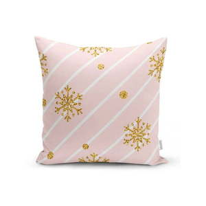 Vianočná obliečka na vankúš Minimalist Cushion Covers Gold Snowflakes, 42 x 42 cm vyobraziť