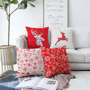 Súprava 4 vianočných žinylkových obliečok na vankúš Minimalist Cushion Covers Christmas Reindeer, 55 x 55 cm vyobraziť