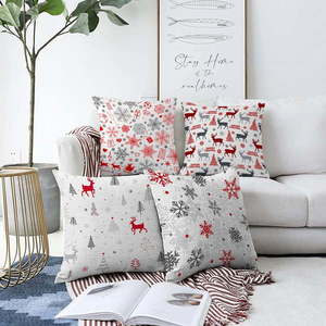 Súprava 4 vianočných žinylkových obliečok na vankúš Minimalist Cushion Covers Nordic Christmas, 55 x 55 cm vyobraziť