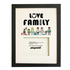 Čierny rámček na stenu 30x40 cm Love Family – Playmobil vyobraziť