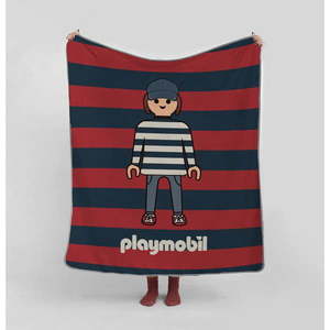 Detská deka z mikrovlákna 130x130 cm Stripes – Playmobil vyobraziť