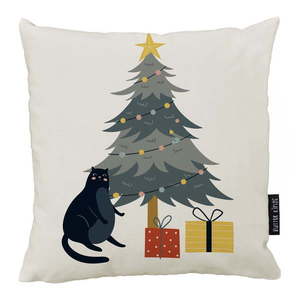 Dekoračný vankúš s vianočným motívom 45x45 cm Crazy Cat Xmas – Butter Kings vyobraziť