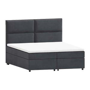 Sivá boxspring posteľ s úložným priestorom 160x200 cm Rico – Ropez vyobraziť
