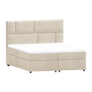 Béžová boxspring posteľ s úložným priestorom 160x200 cm Lola – Ropez vyobraziť