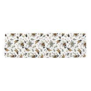 Bavlnený behúň na stôl s vianočným motívom 40x140 cm Festive Flowers – Butter Kings vyobraziť