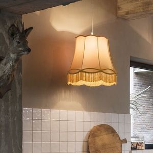 Retro závesná lampa zlatá 45 cm - babička vyobraziť