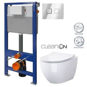 CERSANIT/S - CERSANIT POD. SYSTÉM AQUA 52 PNEU S QF + TLAČÍTKO SQUARE CHROM + WC CERSANIT ZEN CLEANON + SEDADLO S97-062 SQCR HA1 vyobraziť