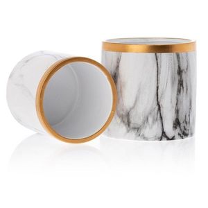 Sada 2 ks květináčů Sona Marbling Gold 13 cm bílý mramor/zlatá vyobraziť