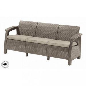 KETER /258978/ CORFU MAX LOVE SEAT TROJSEDACKOVA POHOVKA CAPPUCCINO vyobraziť