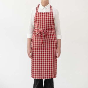 Ľanová zástera Red Gingham – Linen Tales vyobraziť