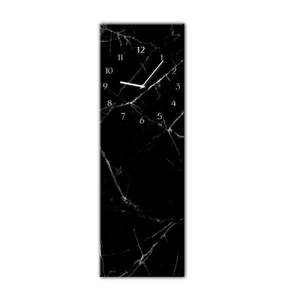 Nástenné hodiny Styler Glassclock Black Marble, 20 × 60 cm vyobraziť