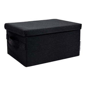 Čierny látkový úložný box s vekom 34x45x25 cm Soft Storage – Bigso Box of Sweden vyobraziť