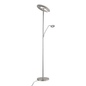 LED stmievateľná stojacia lampa v striebornej farbe (výška 180 cm) Dent – ​​Fischer & Honsel vyobraziť