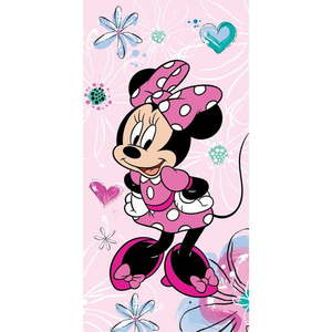 Ružová bavlnená detská osuška 70x140 cm Minnie - Jerry Fabrics vyobraziť