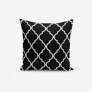 Čierno-biela obliečka na vankúš s bavlnou Minimalist Cushion Covers Black Background Ogea, 45 × 45 cm vyobraziť