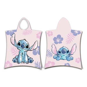 Svetloružové bavlnené detské pončo Lilo and Stitch – Jerry Fabrics vyobraziť