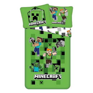 Detská obliečka na jednolôžko z mikrovlákna 140x200 cm Minecraft – Jerry Fabrics vyobraziť