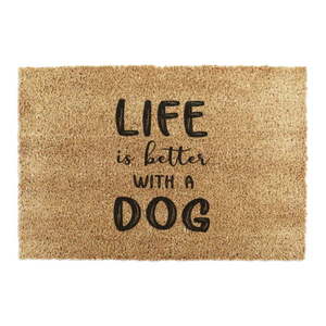 Rohožka z kokosového vlákna 60x90 cm Life Is Better With & Dog – Artsy Doormats vyobraziť