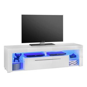 MID.YOU TV DIEL, biela, 153/44/44 cm vyobraziť