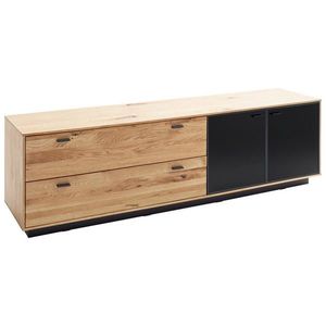 Linea Natura NÍZKA KOMODA, trámový dub, antracitová, farba duba, 209/61/50 cm vyobraziť