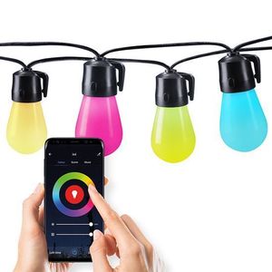 SOLIGHT WO795 LED SMART VONKAJSIA RETAZ S RGB ZIAROVKAMI, BLUETOOTH, 15 ZIAROVIEK, 14M+6M, 10W vyobraziť