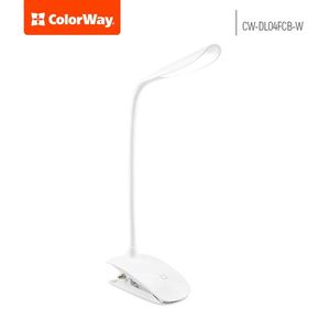 COLORWAY LED STOLNA LAMPA CW FLEXI S KLIPOM NA UCHYTENIE, BIELA (CW-DL04FCB-W) vyobraziť