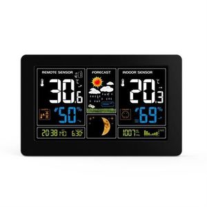 SOLIGHT TE81 METEOSTANICA, EXTRA VELKY FAREBNY LCD, TEPLOTA, VLHKOST, TLAK, RCC, USB NABIJ., CIERNA vyobraziť