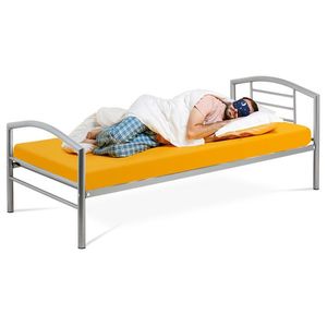 AUTRONIC BED-1900 SIL postel jednolôžková 90x200 cm, kovová sivý lesk vyobraziť