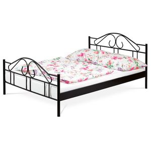 AUTRONIC BED-1909 BK posteľ dvojlôžková, 140x200, kov černý lesk vyobraziť