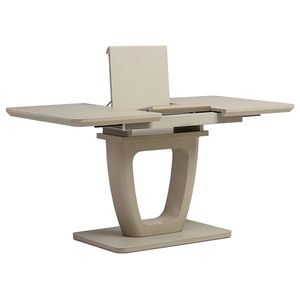 AUTRONIC HT-430 CAP Jedálenský stôl 110+40x75 cm, cappuccino 4 mm sklenená doska, MDF, cappuccino ma vyobraziť