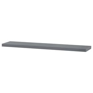 AUTRONIC P-002 GREY Polička nástenná 120 cm, MDF, farba sivý vysoký lesk, baleno v ochranej fólii vyobraziť