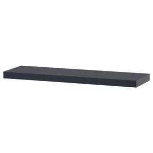 AUTRONIC P-013 GREY2 Polička nástenná 90 cm, MDF, farba tmavo sivý mat, baleno v ochranej fólii vyobraziť