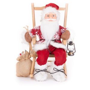 Dekorácia MagicHome Vianoce, Santa, sediaci, 46 cm vyobraziť