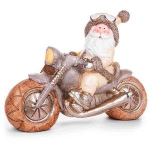 Dekorácia MagicHome Vianoce, Santa na motorke, retro, keramika, 47x18, 5x34 cm vyobraziť