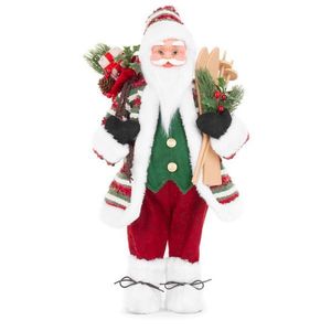 Dekorácia MagicHome Vianoce, Santa s lyžami, 46 cm vyobraziť