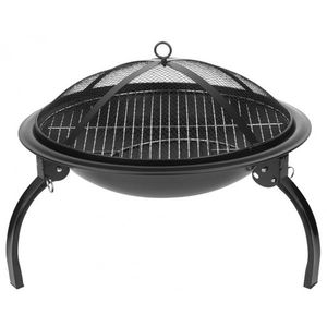 SLOVAKIA TREND OHNISKO STREND PRO HOMEFIRE, BBQ, GRIL S ROSTOM, NA DREVENE UHLIE, KOVOVE, 545X400 MM vyobraziť