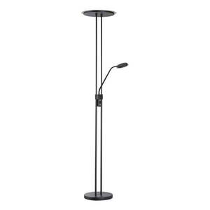 Čierna LED stmievateľná stojacia lampa so skleneným tienidlom (výška 182 cm) Driva – Fischer & Honsel vyobraziť