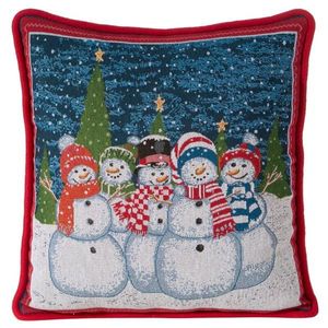 ArtFir Vianočná obliečka na vankúš XMAS 1 | snehuliaci 45 x 45 cm vyobraziť