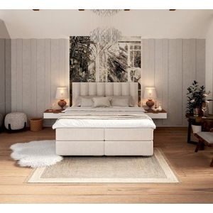 FDM Manželská posteľ LINCOLN Boxspring | krémová 180 x 200 cm vyobraziť