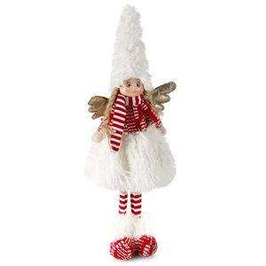 ArtFir Vianočný anjel DOLL 115B | biela/červená 19 x 12 x 50 cm vyobraziť