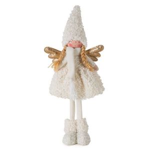 ArtFir Vianočný anjel DOLL 117B | krémová/zlatá 19 x 12 x 47 cm vyobraziť