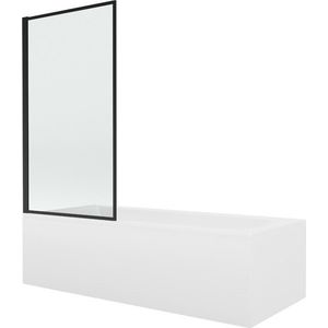 MEXEN/S - Vega obdĺžniková vaňa 170 x 70 cm s panelom + vaňová zástena 70 cm, čierna vzor fix 550117070X9307007070 vyobraziť