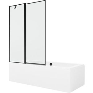 MEXEN/S - Cube obdĺžniková vaňa 170 x 80 cm s panelom + vaňová zástena 120 cm, čierna vzor 550517080X9412117070 vyobraziť