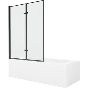 MEXEN/S - Vega obdĺžniková vaňa 170 x 70 cm s panelom + vaňová zástena 120 cm, čierna vzor 550117070X9212027070 vyobraziť