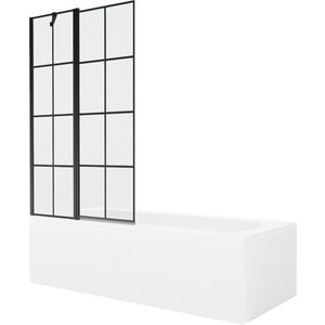 MEXEN/S - Vega obdĺžniková vaňa 170 x 70 cm s panelom + vaňová zástena 100 cm, čierna vzor 550117070X9410117077 vyobraziť