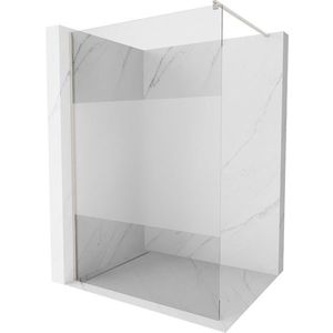 MEXEN/S - Kioto Sprchová zástena WALK-IN 90 x 200, transparent/dekor 8 mm, nikel kartáčovaná 800-090-101-97-35 vyobraziť