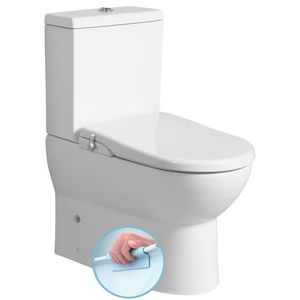 SAPHO - JALTA WC kombi s bidetovým sedatkom CLEAN STAR, Rimless, spodný/zadný odpad, biela LB402-1 vyobraziť