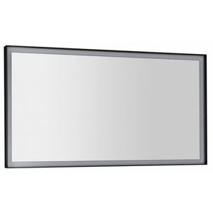 SAPHO - SORT zrkadlo s LED osvetlením 120x70cm, čierna mat ST120 vyobraziť