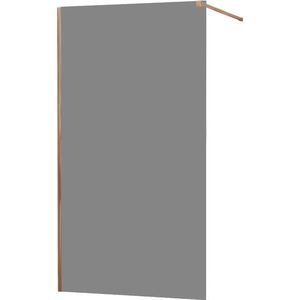 MEXEN/S - KIOTO Sprchová zástena WALK-IN 70x200 cm 8 mm, ružové zlato, dymové sklo 800-070-101-60-40 vyobraziť